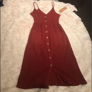 100% cotton button down dress